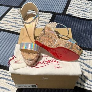 Christian Louboutin Iridescent Wedge Sandals
